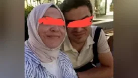Türbanlı olgun ve kocası