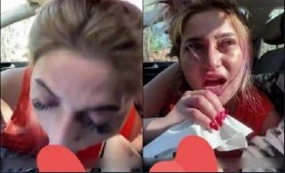 Arabada fena bir deepthroat veriyor ama ”off ya ben boşalamadım ben siktiremedim diyor
