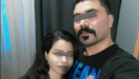Türbanlı kadın ve kocası